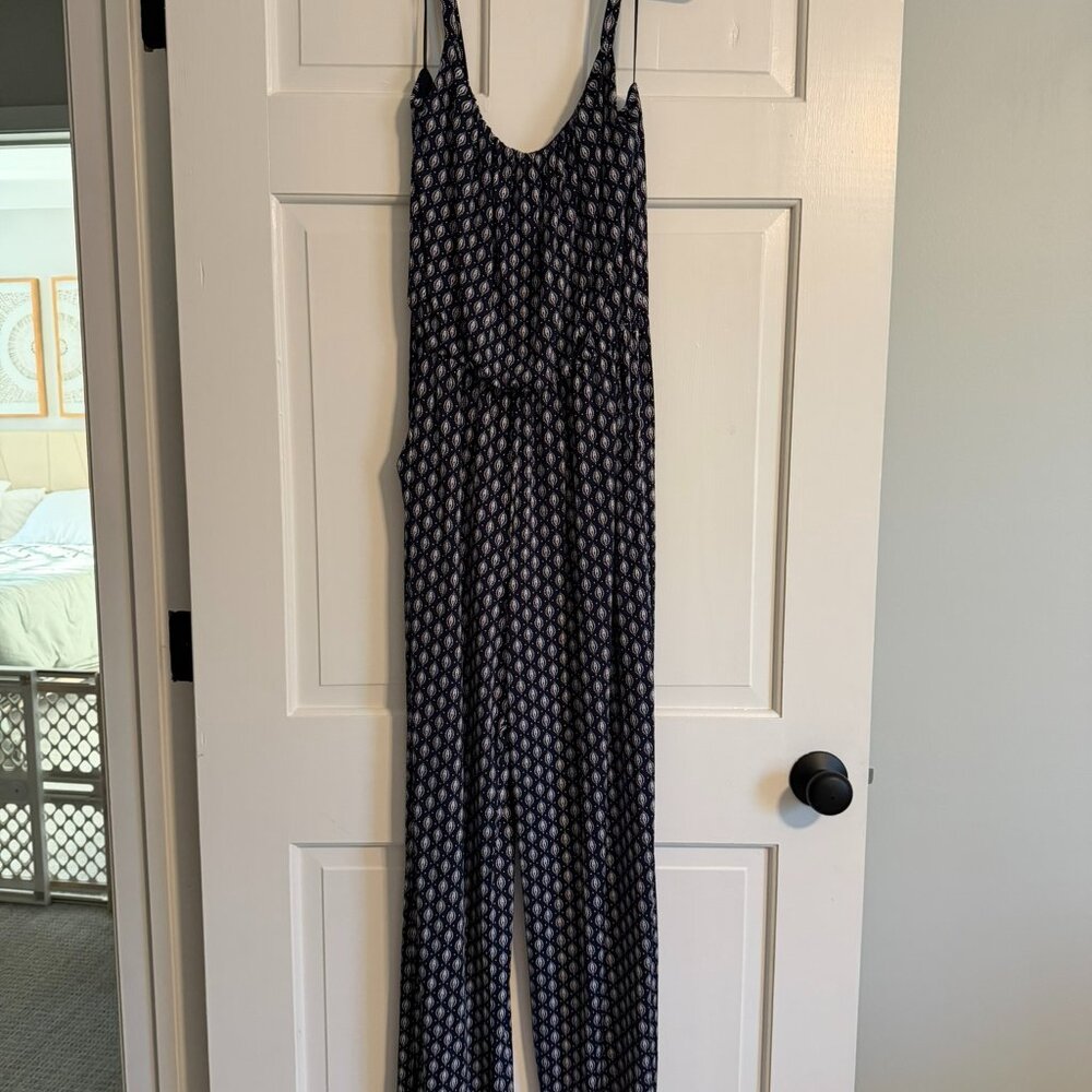 Kaileigh Jumpsuit Blue Pattern